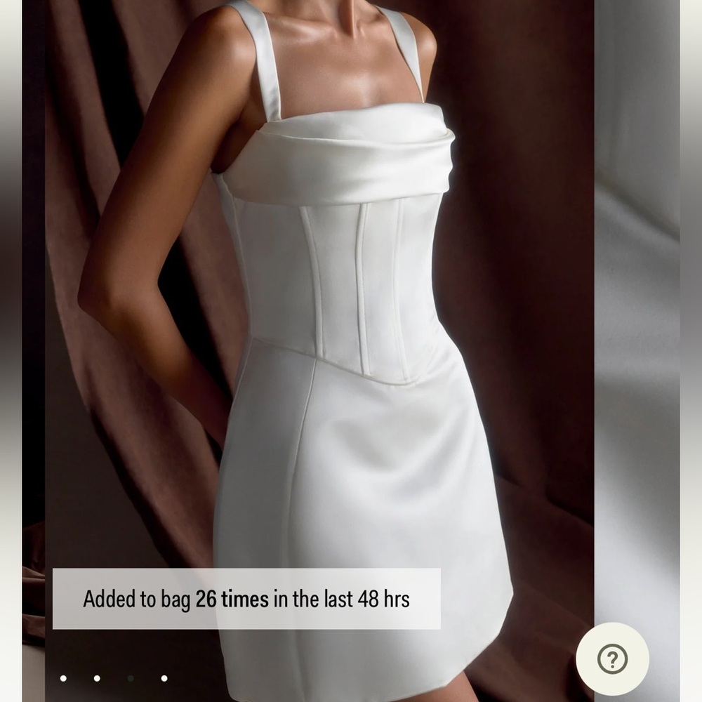 Meshki Satin White Mini Dress